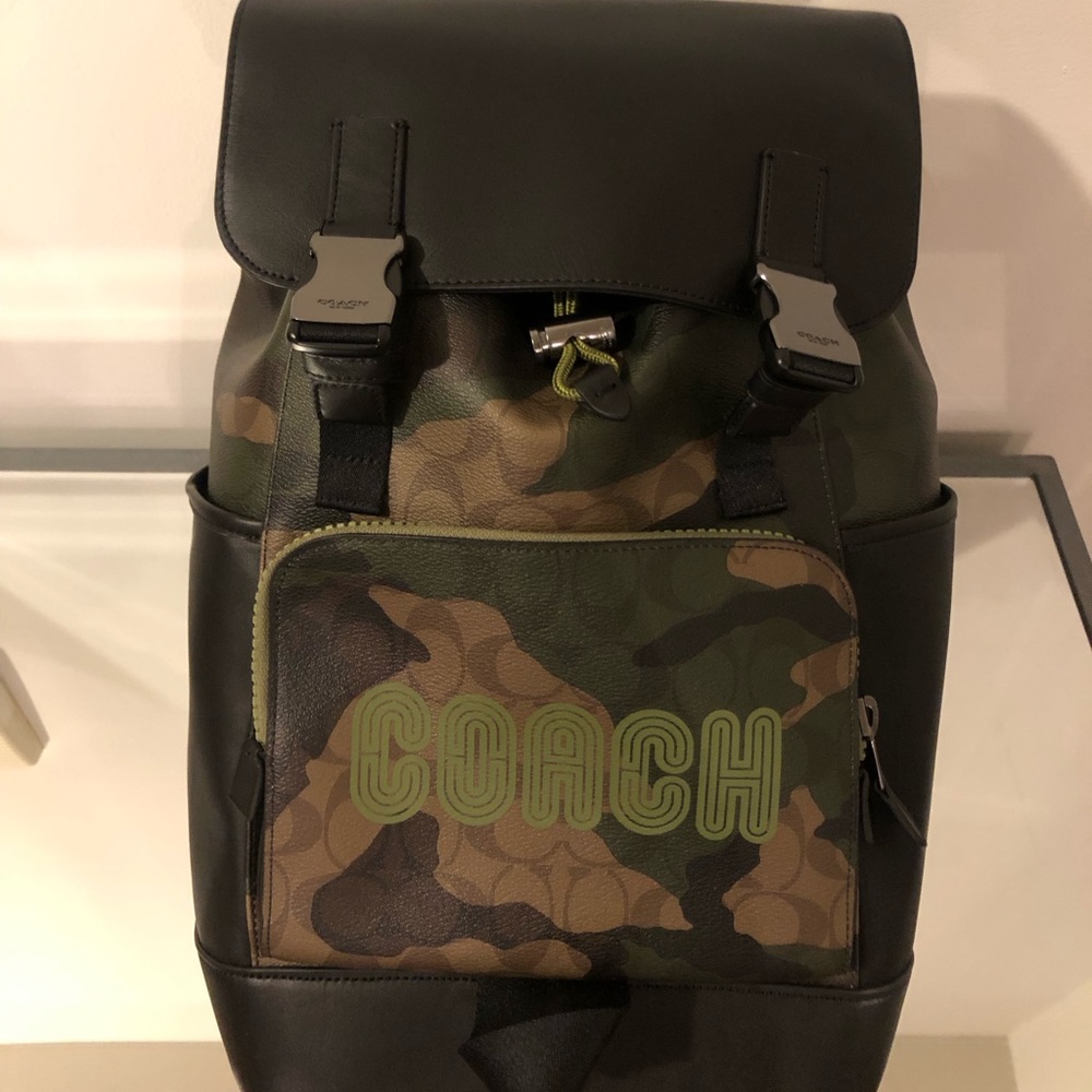 Coach camouflage leather back pack - Picture 5 of 8